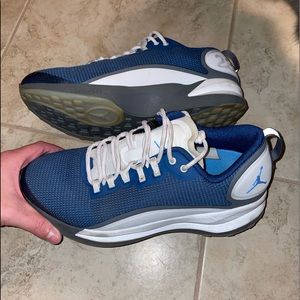 Blue & White Jordan sneakers